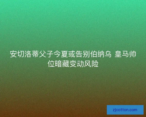 安切洛蒂父子今夏或告别伯纳乌 皇马帅位暗藏变动风险