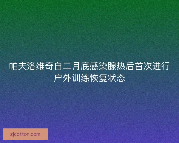 帕夫洛维奇自二月底感染腺热后首次进行户外训练恢复状态
